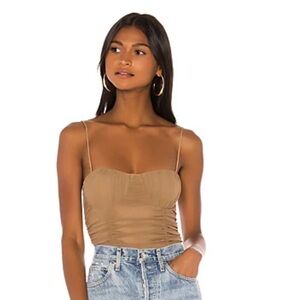 Lovers and Friends Albany Bodysuit in Taupe Brown